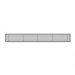 36×6 LBP – Linear Bar Grille with 1″ Border, 0 Degreee Deflection 3/16″ Bars – 7/16″ On Center Spacing, Medium Bronze Anodized