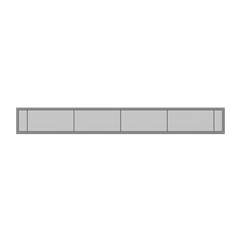 10×2.25 LBPH – Heavy Duty Linear Bar Grille with 1″ Border, 0 Degree Deflection 3/32″ Bars – 1/4″ On Center Spacing, Mill