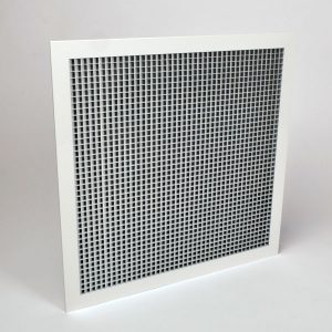 85 - 45 Degree Deflection Sight-Guard Egg Crate Return Grille for 24x24 T-Bar Lay-In, Aluminum
