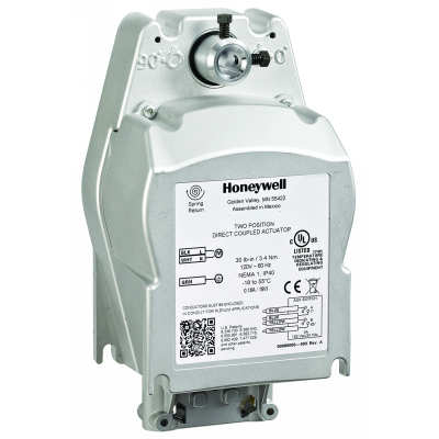 Honeywell MS4104F1010 Actuator, 30 lb/in, Spring Return, 120V, No Aux Switch
