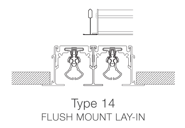 48″ SDR100 – Linear Return with 1″ Slot Spacing, 1 Slot, Flush Frame for T-Bar, Screw Mounted Flush End