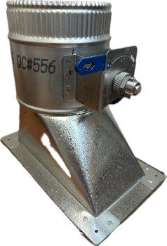 3300DHD 45 Degree High Efficiency Take Off w/ Damper and Heavy Duty Hardware 3/8″ Rod, Speedy Stand Off Handle