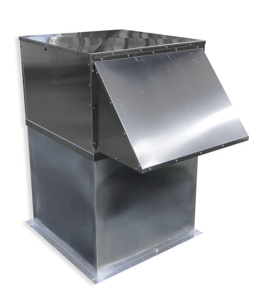 PELV100 Penthouse Elevator Vented Hood, 38×38, 36″ High Curb, 3.6-7.2 Sq Ft Total Free Area