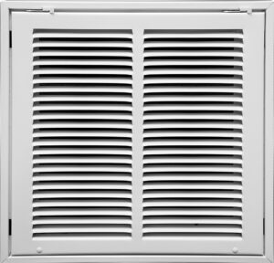 FG2 – Single Deflection Return 1" Filter Grille, Lanced Removable Face, 1/2″ Fin Spacing, Steel