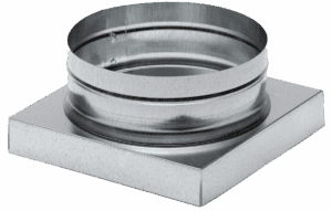 TR Square to Round Transition, 1.5" Deep